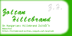 zoltan hillebrand business card